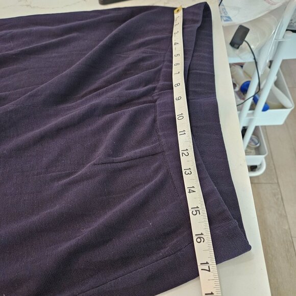 Misook Santana Knit Pants XL Navy Pull-On Acrylic Blend Quiet Luxury Old Money - Picture 8 of 10